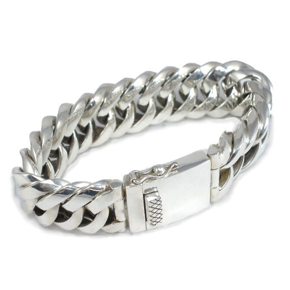 Mens platinum cuban hot sale link bracelet