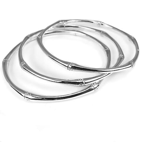 Bamboo on sale silver bangle