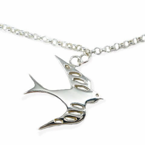 Swallow necklace hot sale sterling silver